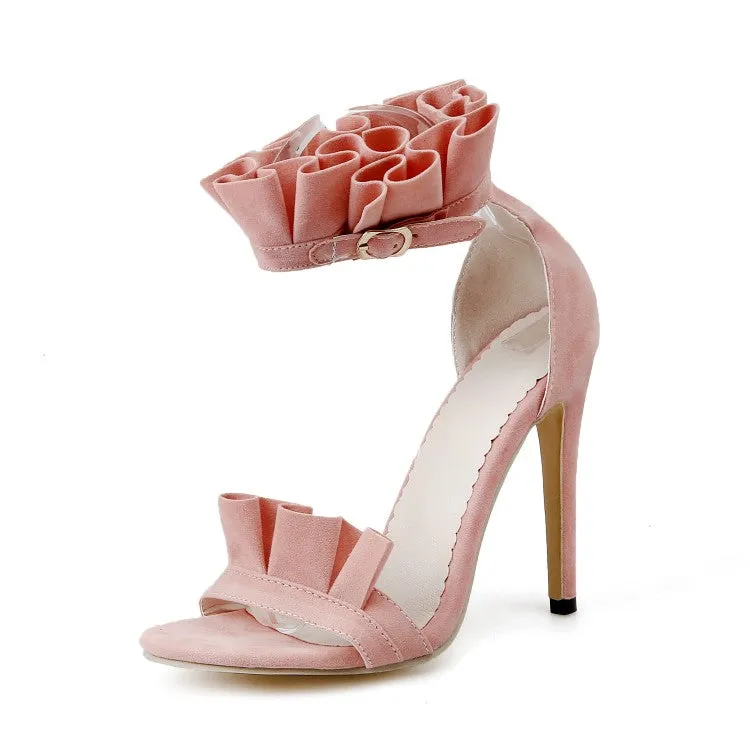 Women's Buckle High Heel Stiletto Sandals