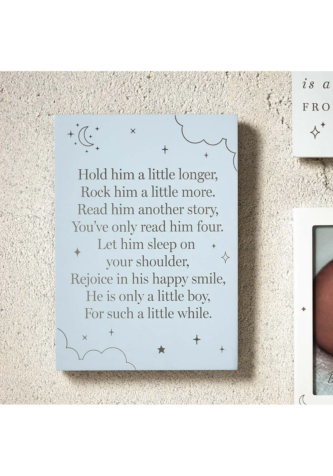 Wood Stand Plaque Little Boy