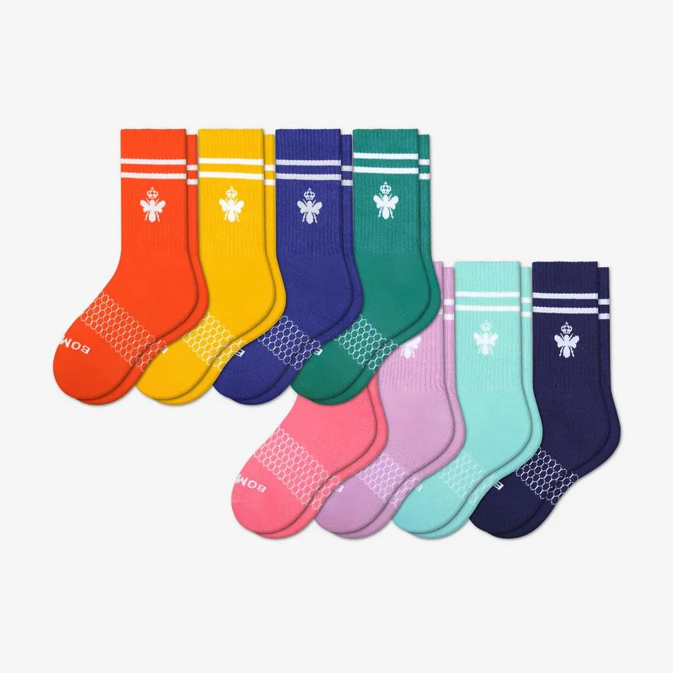 Youth Solid Calf Sock 8-Pack