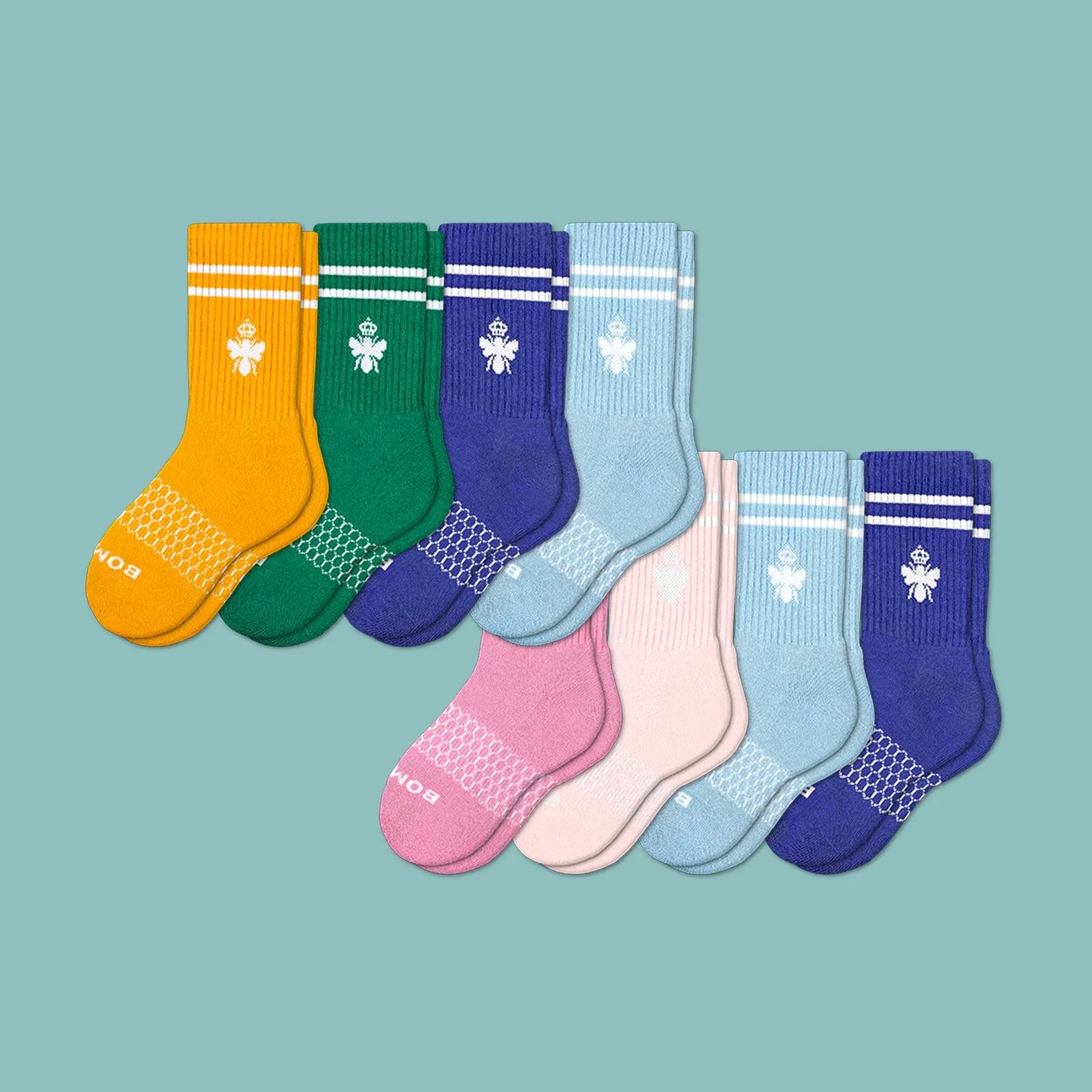 Youth Solid Calf Sock 8-Pack