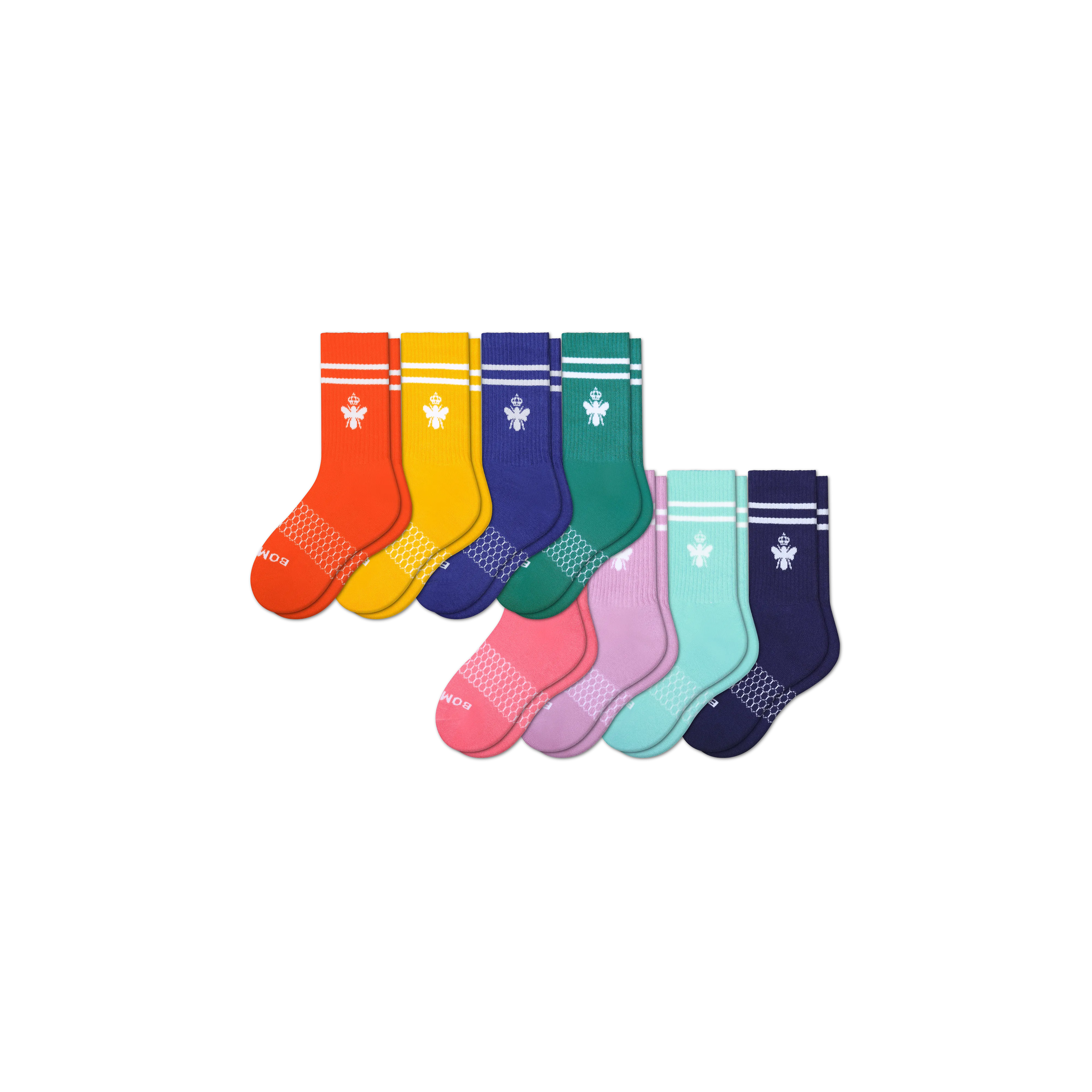 Youth Solid Calf Sock 8-Pack