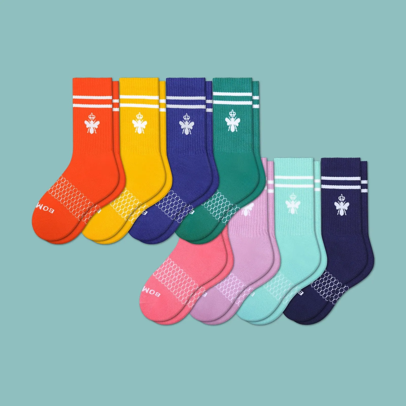 Youth Solid Calf Sock 8-Pack